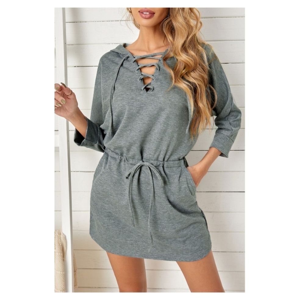 Grey Hoodie Dress size small